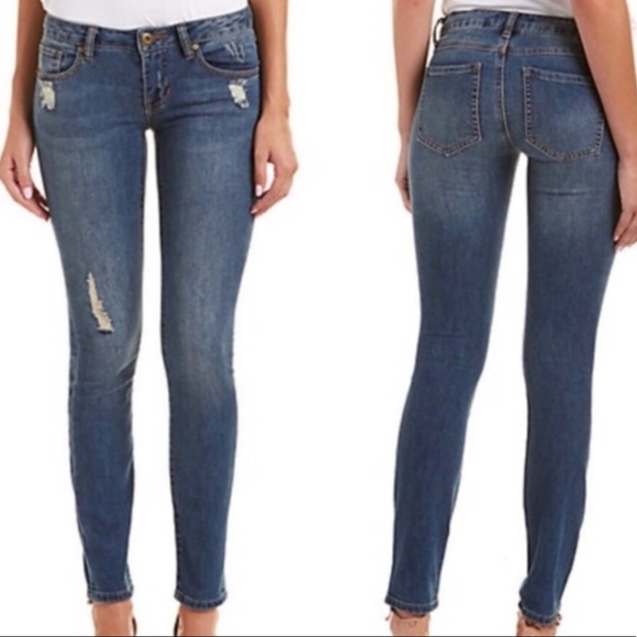 CABI skinny #5087 distressed medium wash jeans denim casual - Picture 16 of 16